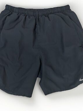 Nike Women’s Dark Black Athletic Running Shorts with Reflective Swoosh